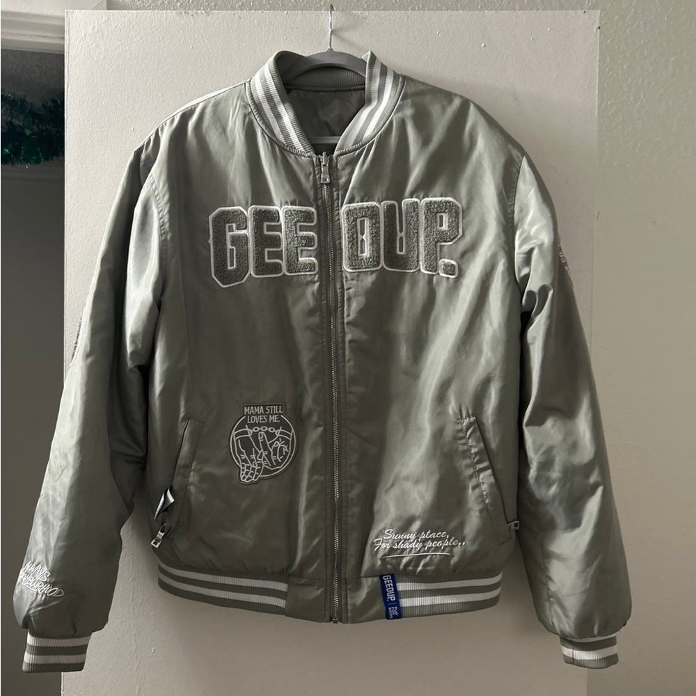 Gray Bomber Jacket